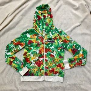 Juicy Couture Velour Tropical Full zip Hoodie